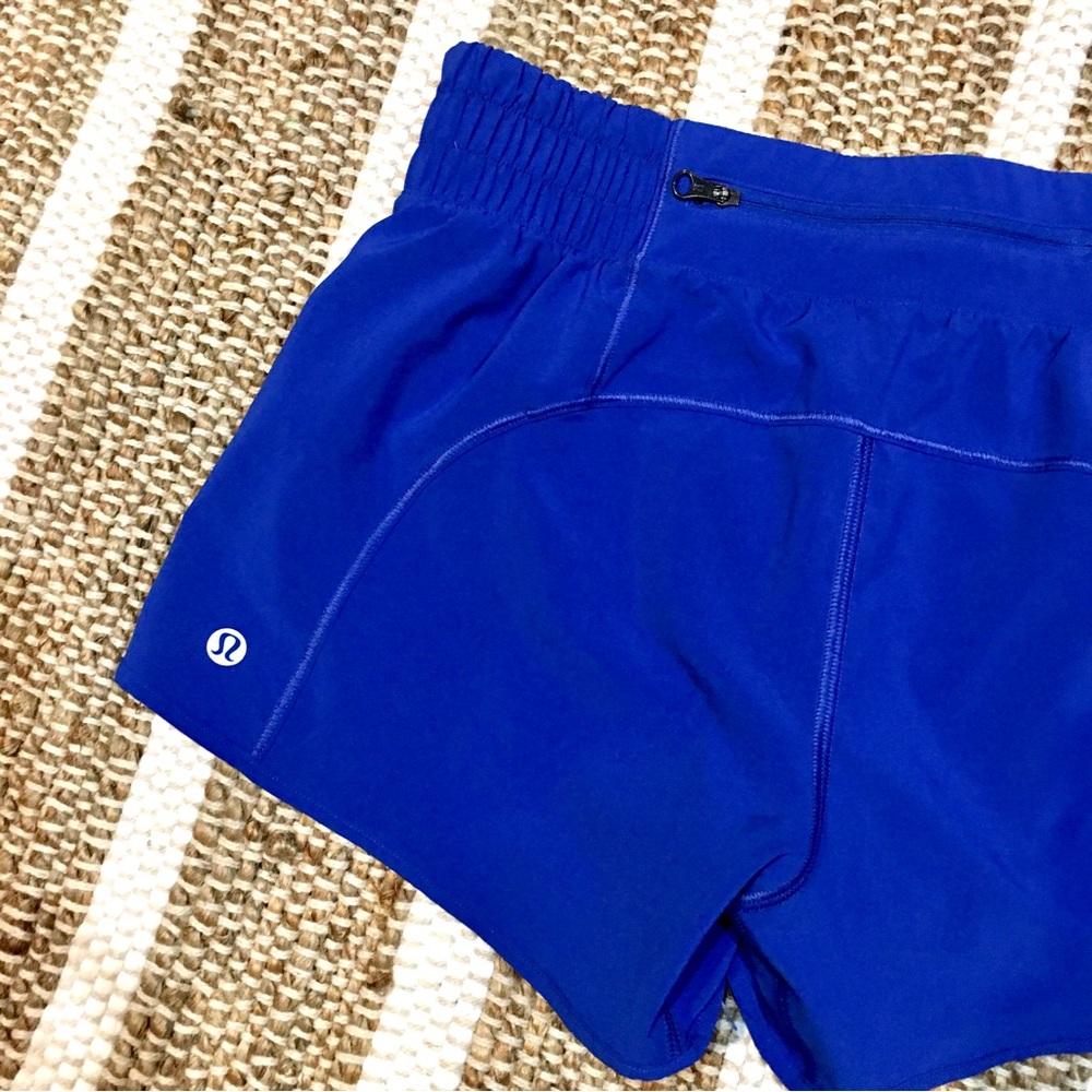 Lululemon Athletics Royal blue hottie shorts 4 athletics yoga beach workout